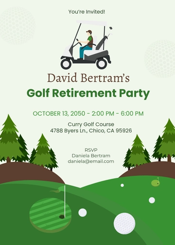Free Golf Retirement Party Invitation Template to Edit Online