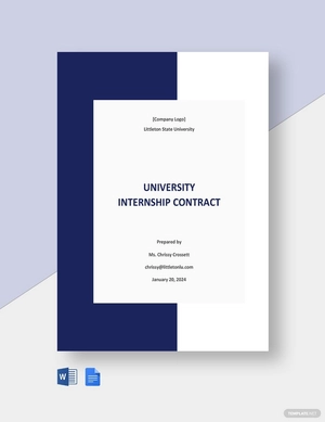 University Internship Contract Template