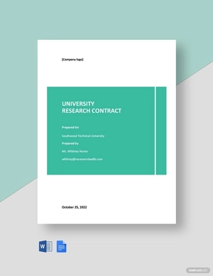University Research Contract Template