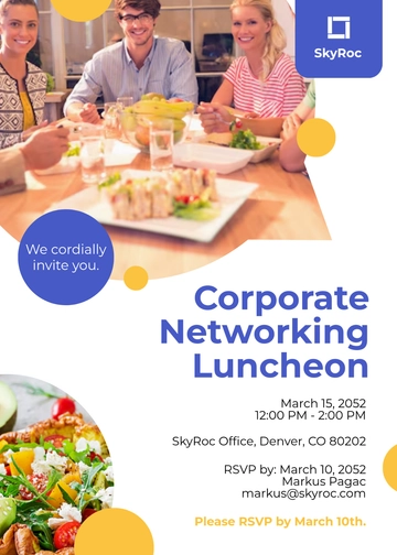 Free Corporate Office Event Invitation Template to Edit Online