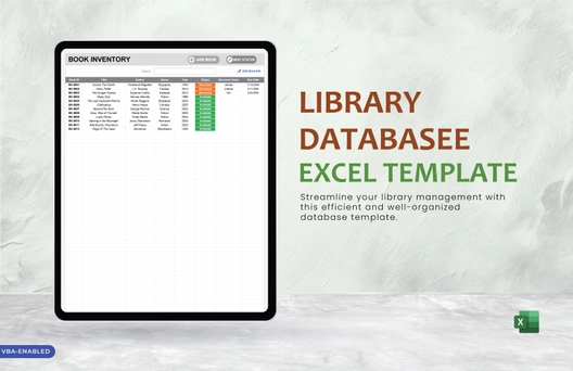 Library Database Excel Template