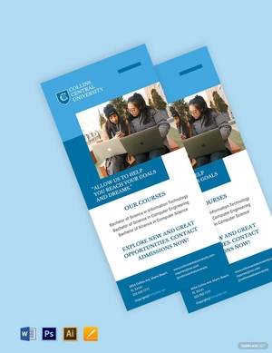 Modern University Rack Card Template