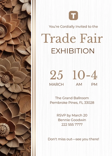 Trade Fair Exhibition Invitation Template - Edit Online & Download
