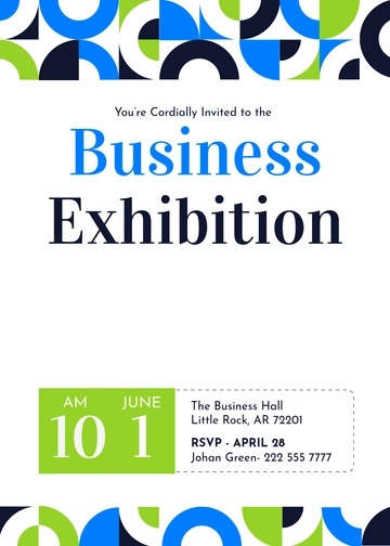 Blank Business Exhibition Invitation Template - Edit Online & Download
