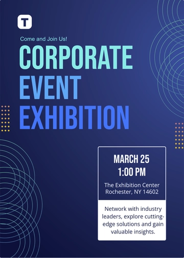 Corporate Event Exhibition Invitation Template - Edit Online & Download