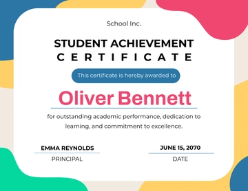 Customizable Student Achievement Certificate Template - Edit Online & Download