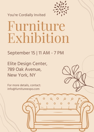 Aesthetic Furniture Exhibition Invitation Template - Edit Online & Download
