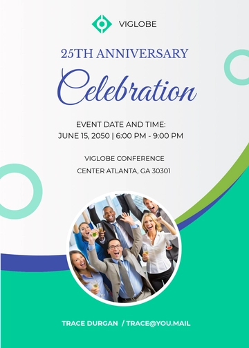 Free Office Anniversary Invitation Template to Edit Online