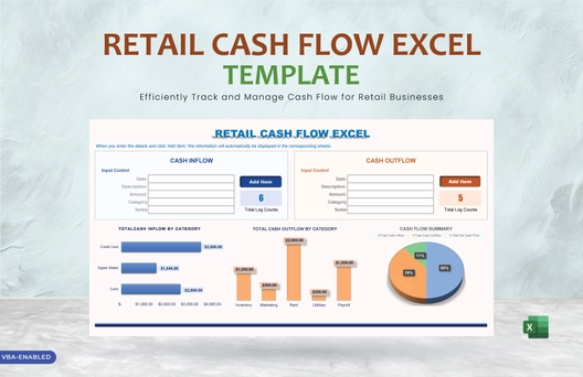 Retail Cash Flow Excel Template
