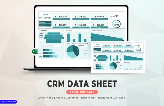 CRM Data Sheet Excel Template