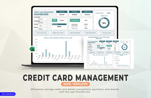 Credit Card Management Excel Template