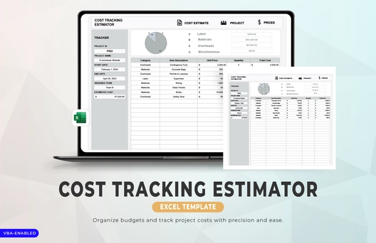 Cost Tracking Estimator Excel Template