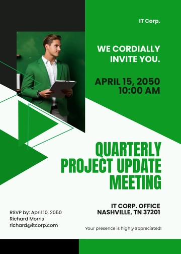 Free Office Meeting Invitation Template to Edit Online