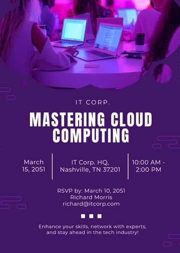 Free Technology Workshop Invitation Template to Edit Online