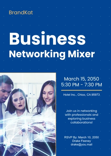 Free Office Business Networking Invitation Template to Edit Online