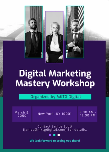 Free Blank Interactive Workshop Invitation Template to Edit Online