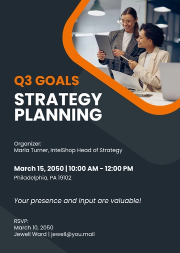 Free Office Strategy Session Invitation Template to Edit Online