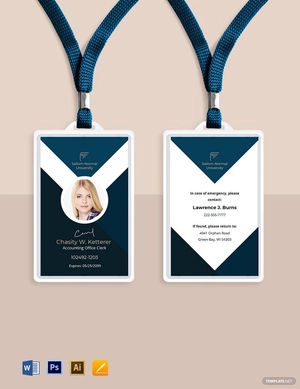 University Staff ID Card Template