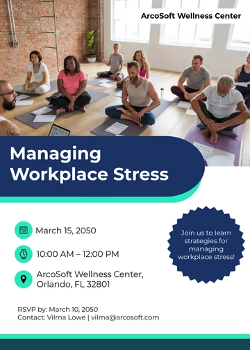 Free Formal Health Workshop Invitation Template to Edit Online