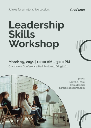 Free Workshop Announcement Invitation Template to Edit Online