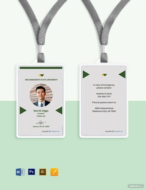 Modern University ID Card Template