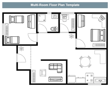 Free Multi-Room Floor Plan Template to Edit Online