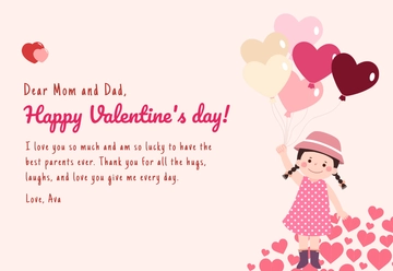 Valentine's Day Card for Kids Template  - Edit Online & Download