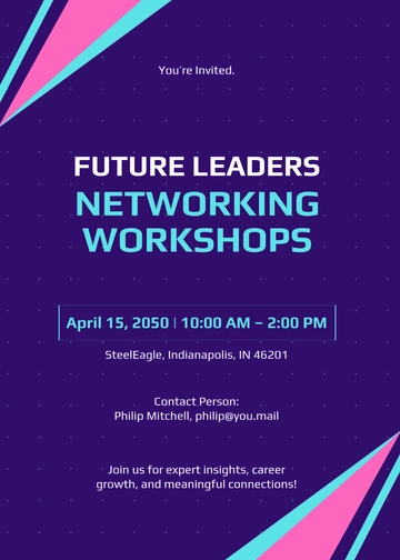 Networking Workshop Invitation Template - Edit Online & Download