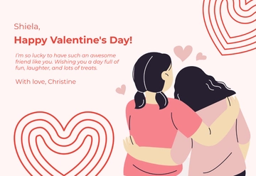 Valentine's Day Cards for Friends Template - Edit Online & Download