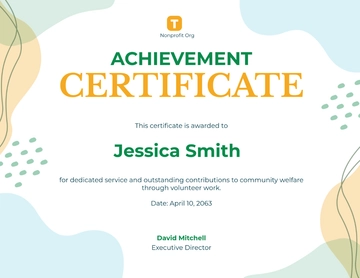 Aesthetic Nonprofit Achievement Certificate Template - Edit Online & Download