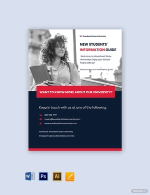 University Information Flyer Template