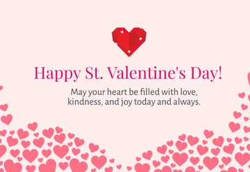 St. Valentine's Day Card Template - Edit Online & Download