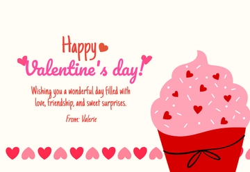 Red and Pink Valentine's Day Card Template - Edit Online & Download