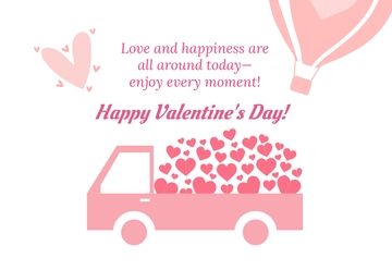 White Modern Valentine’s Day Card Template - Edit Online & Download