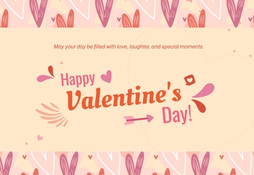 Beige Valentine's Day Card Template - Edit Online & Download