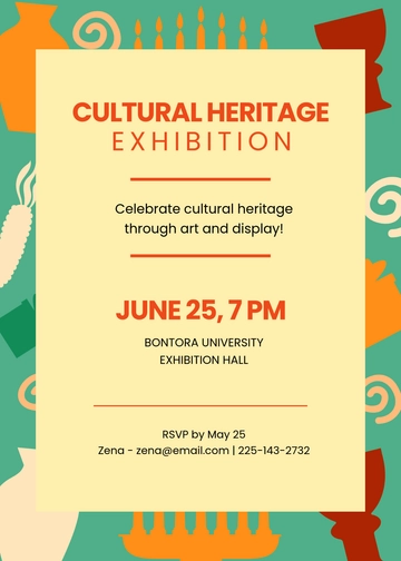 Culture Exhibition Invitation Template - Edit Online & Download