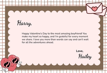 Valentine's Day Card for Boyfriend Template - Edit Online & Download