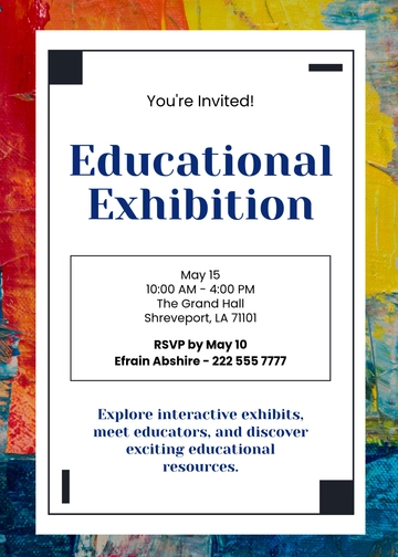 Educational Exhibition Invitation Template - Edit Online & Download