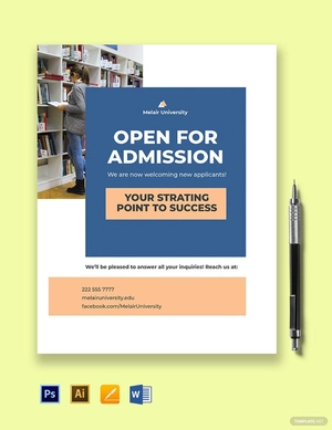 University Open Admission Flyer Template