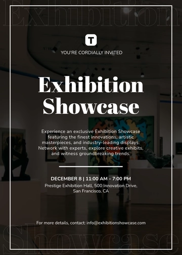 Exhibition Showcase Invitation Template - Edit Online & Download
