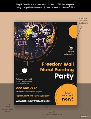 University Paint Night Event Flyer Template