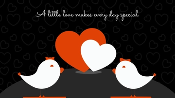 Black and White Valentine's Day Background Template - Edit Online & Download