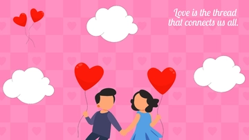 Valentine's Day Cartoon Background Template - Edit Online & Download