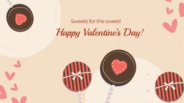 Valentine's Day Lollipop Background Template - Edit Online & Download