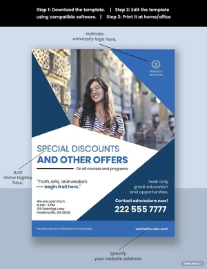 University Admission Flyer Template