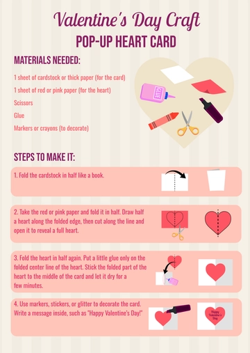 Valentine's Day Card Craft Template - Edit Online & Download
