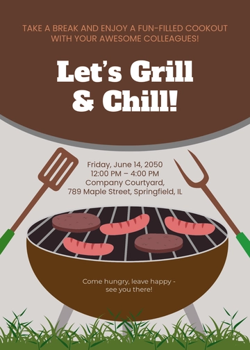 Editable Work Cookout Invitation Template - Edit Online & Download