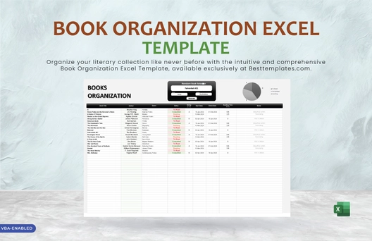 Book Organization Excel Template
