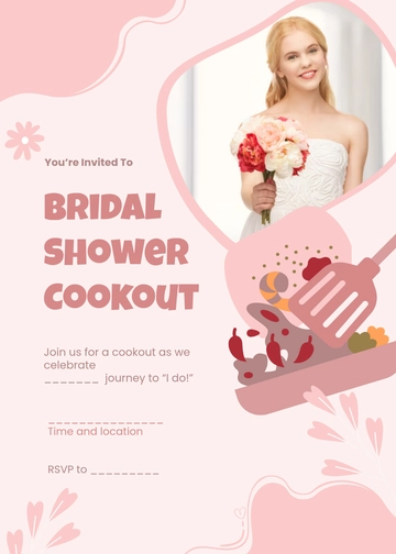 Blank Bridal Cookout Invitation Template - Edit Online & Download