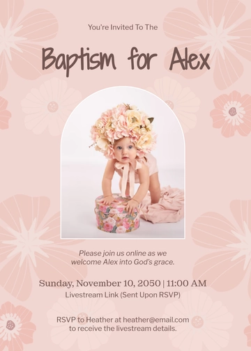 Virtual Baptism Invitation Template - Edit Online & Download